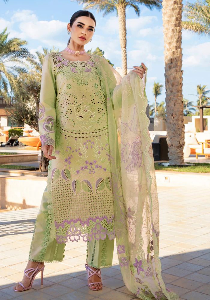 Embroidered Lawn Suits Unstitched 3 Piece Unstitched - Ayleen - KS013